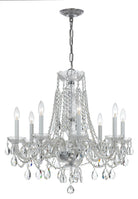 Crystorama - 1138-CH-CL-SAQ - Huit Lumières Suspendu - Cristal traditionnel - Chrome poli
