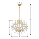 Crystorama - 4405-GD-CL-S - Mini lampe à six lumières Suspendu - Marie-Thérèse - Or