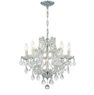 Crystorama - 4405-CH-CL-SAQ - Mini lampe à six lumières Suspendu - Maria Theresa - Chrome poli