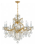 Crystorama - 4409-GD-CL-S - Neuf Lumières Suspendu - Marie-Thérèse - Or