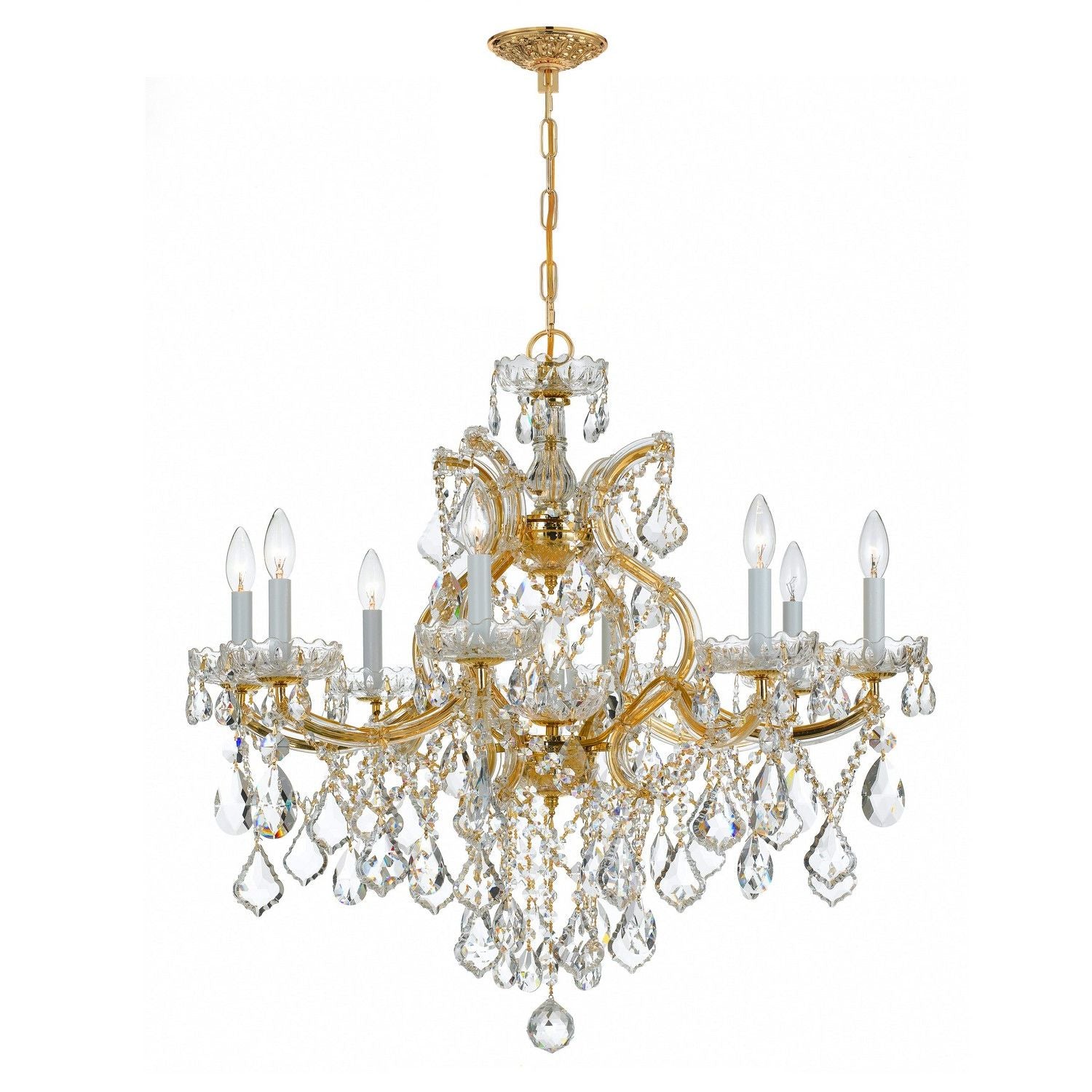 Crystorama - 4409-GD-CL-SAQ - Nine Light Chandelier - Maria Theresa - Gold