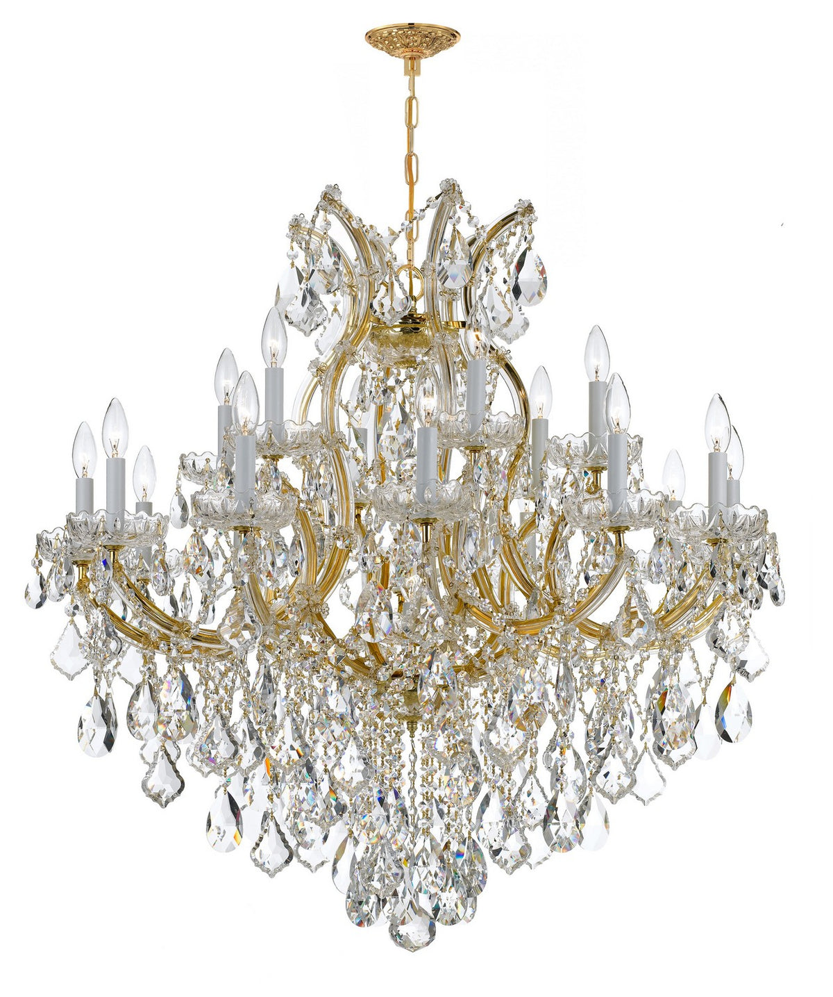 Crystorama - 4418-GD-CL-S - 19 Lumière Suspendu - Marie-Thérèse - Or