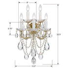 Crystorama - 4425-GD-CL-SAQ - Cinq Lumières Murale - Marie-Thérèse - Or