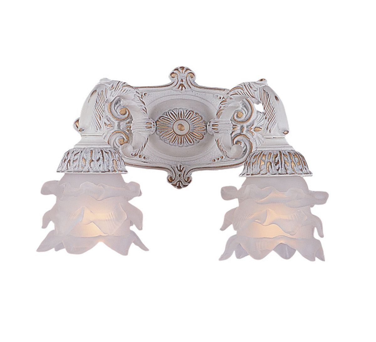 Crystorama - 5222-AW - Deux lumières Murale - Mayfield - Blanc antique
