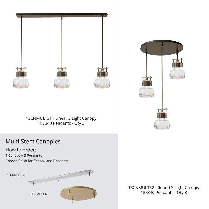 Hubbardton Forge 187340 Cuff Large Mini Pendant