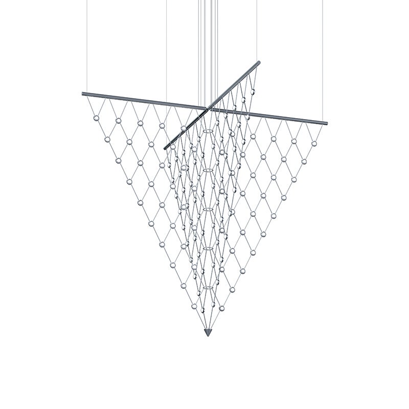 Sonneman 1884.16C Constellation Galaxy Matrix Arrow Suspendu en aluminium satiné brillant