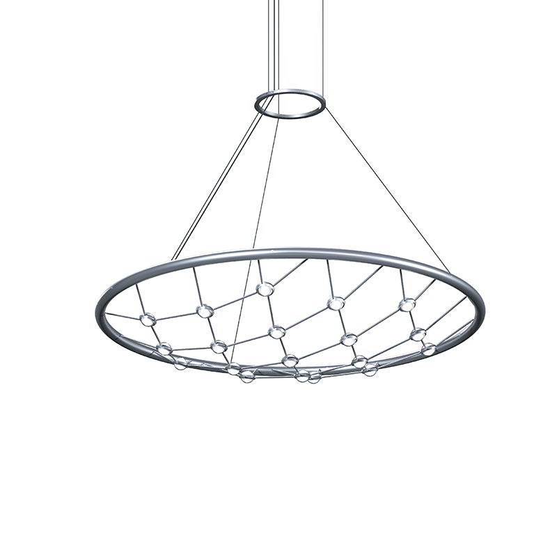 Sonneman 1897.16C Constellation Galaxy Matrix Rond Suspendu en aluminium satiné brillant