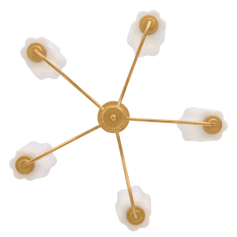Lark 83715DA Honey Chandelier in Distressed Brass