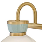 Meuble-lavabo Lucy de Lark (réf. 85593LCB-SF) en laiton laqué avec accents vert d'eau
