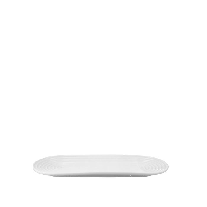 Lyngby Porcelæn 201469 Plat de service ovale Tura en blanc