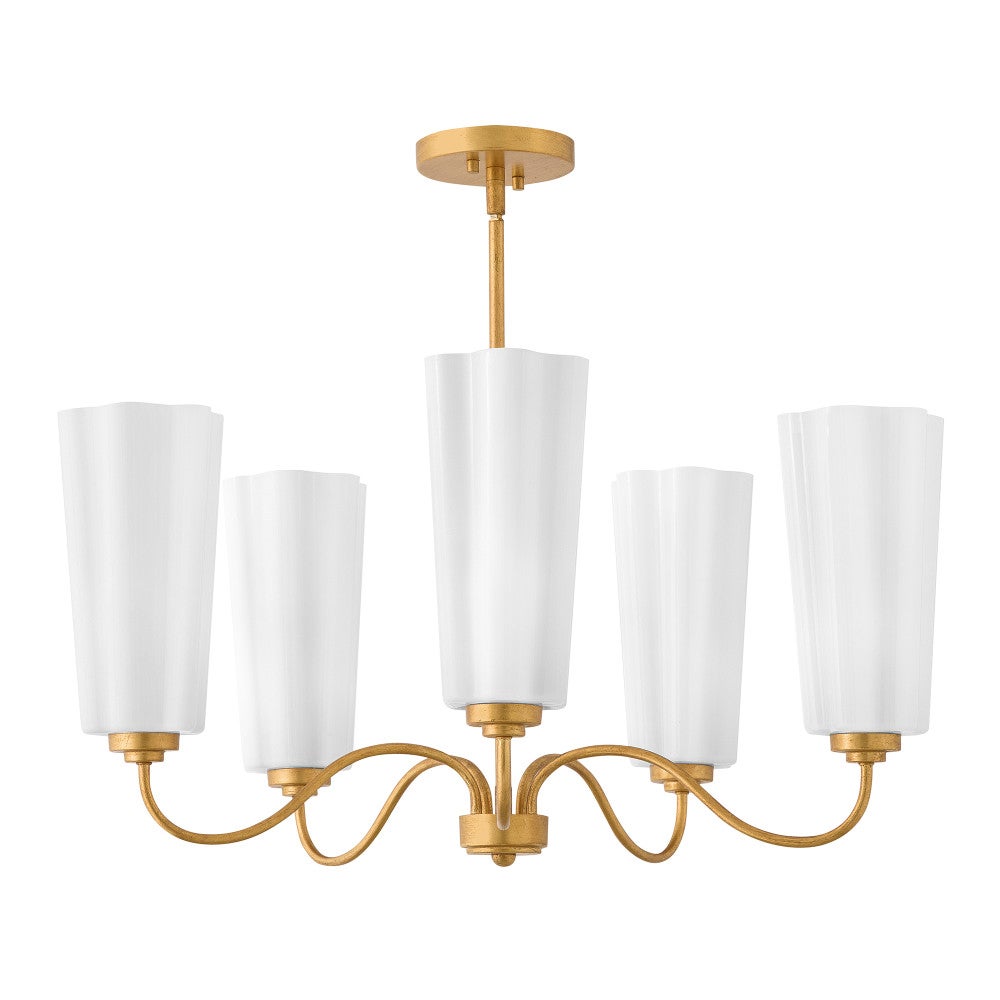 Lark 83715DA Honey Chandelier in Distressed Brass