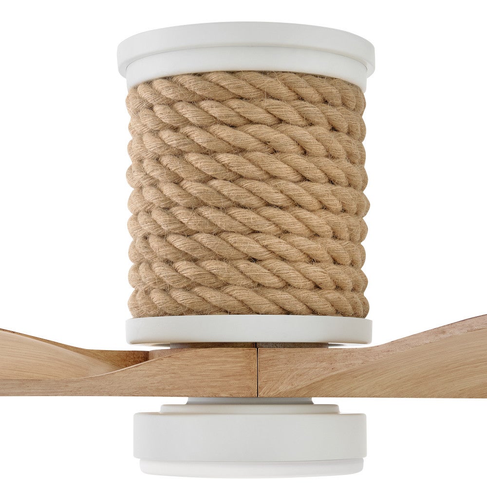 Luminaire encastré intelligent à DEL Hinkley Lighting 943160FMN-LDD Marin Ventilateur  en blanc mat