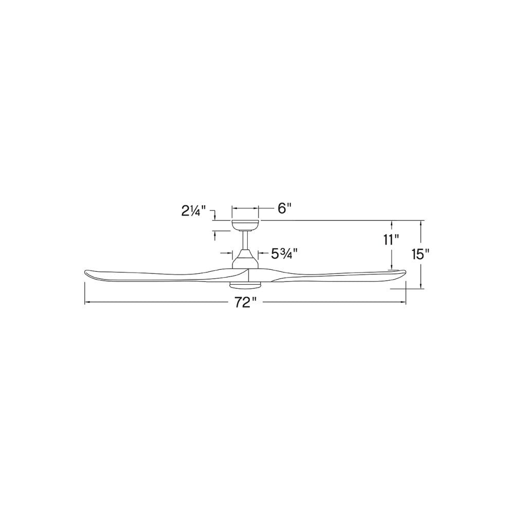 Luminaire intelligent à DEL Hinkley Lighting 903872FWW-LDD Swell Ventilateur  en blanc mat