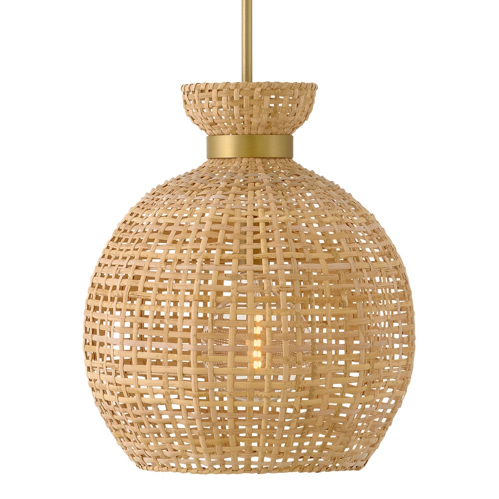 Store tissé Effie Lark 84164LCB Suspension en laiton laqué