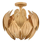 Fredrick Ramond FR47167DA Camille Botanical Semi-Flush in Distressed Brass