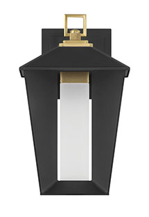 Eurofase 50047-017 Andson LED Outdoor Wall Sconce in Brass-Sand Black Mix