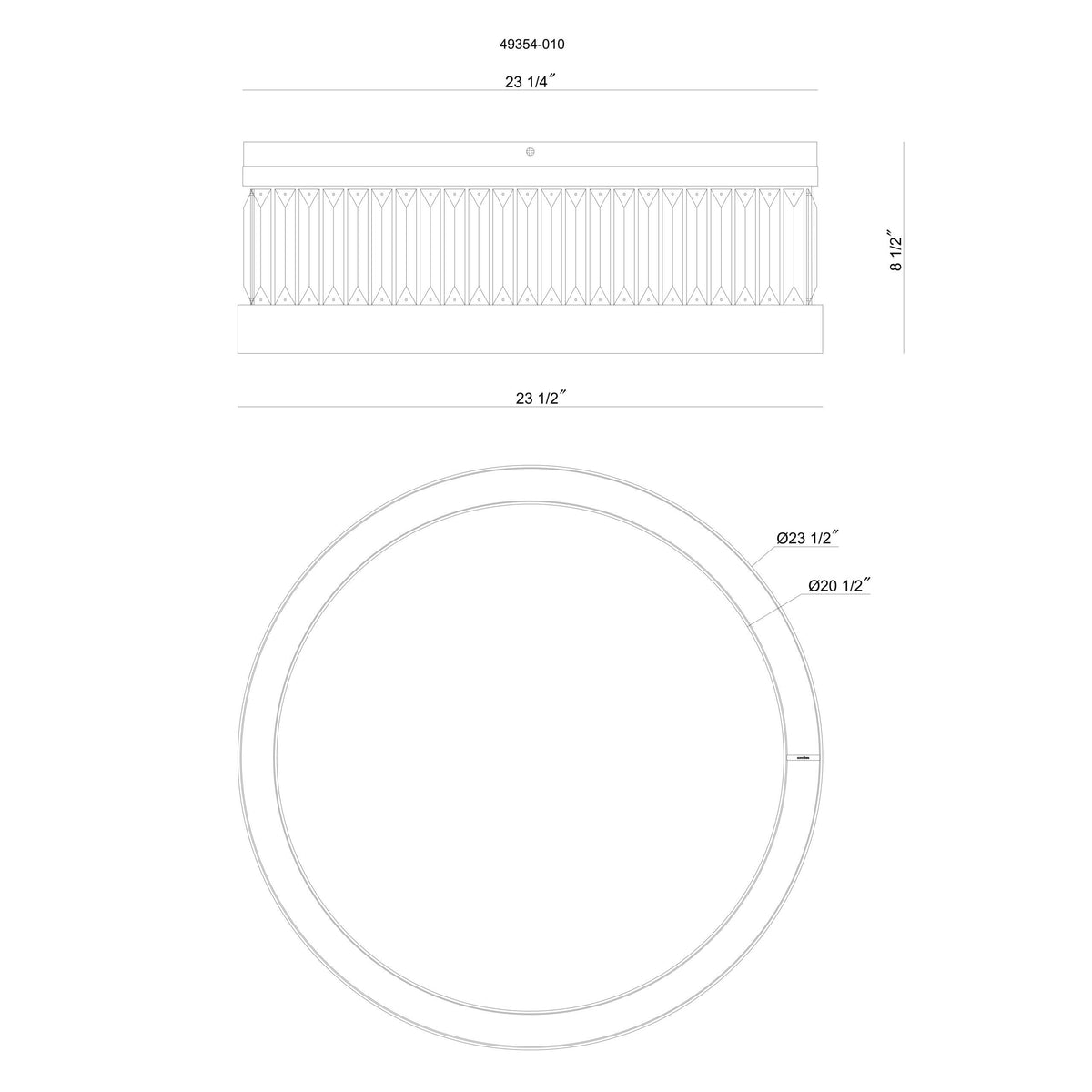 Eurofase 49355-024 Empra LED Crystal Flush Mount in Matte Black