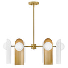 Lark 84236LCB-SO Zuri Tier in Lacquered Brass with Satin Off-White accents