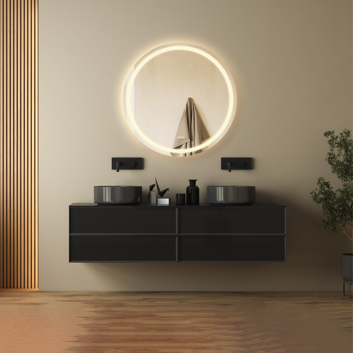Savoy House 2-1227-32 Beckett Round Frontlit and Backlit LED Mirror