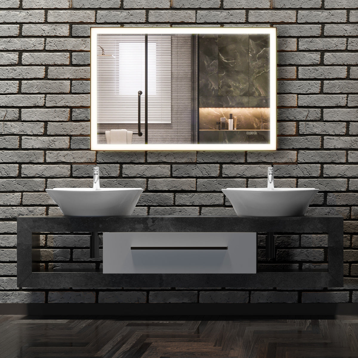 Savoy House 2-1231-48X32 Paulding LED Mirror in Black