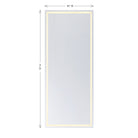 Miroir LED Beckett 2-1236-30X72 de Savoy House, finition givrée