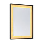 Savoy House 2-1241-24X32 Corvalis LED Mirror in Sand Black and Gold Leaf