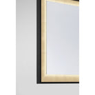 Savoy House 2-1241-24X32 Corvalis LED Mirror in Sand Black and Gold Leaf