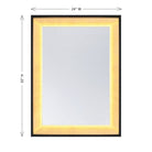 Savoy House 2-1241-24X32 Corvalis LED Mirror in Sand Black and Gold Leaf