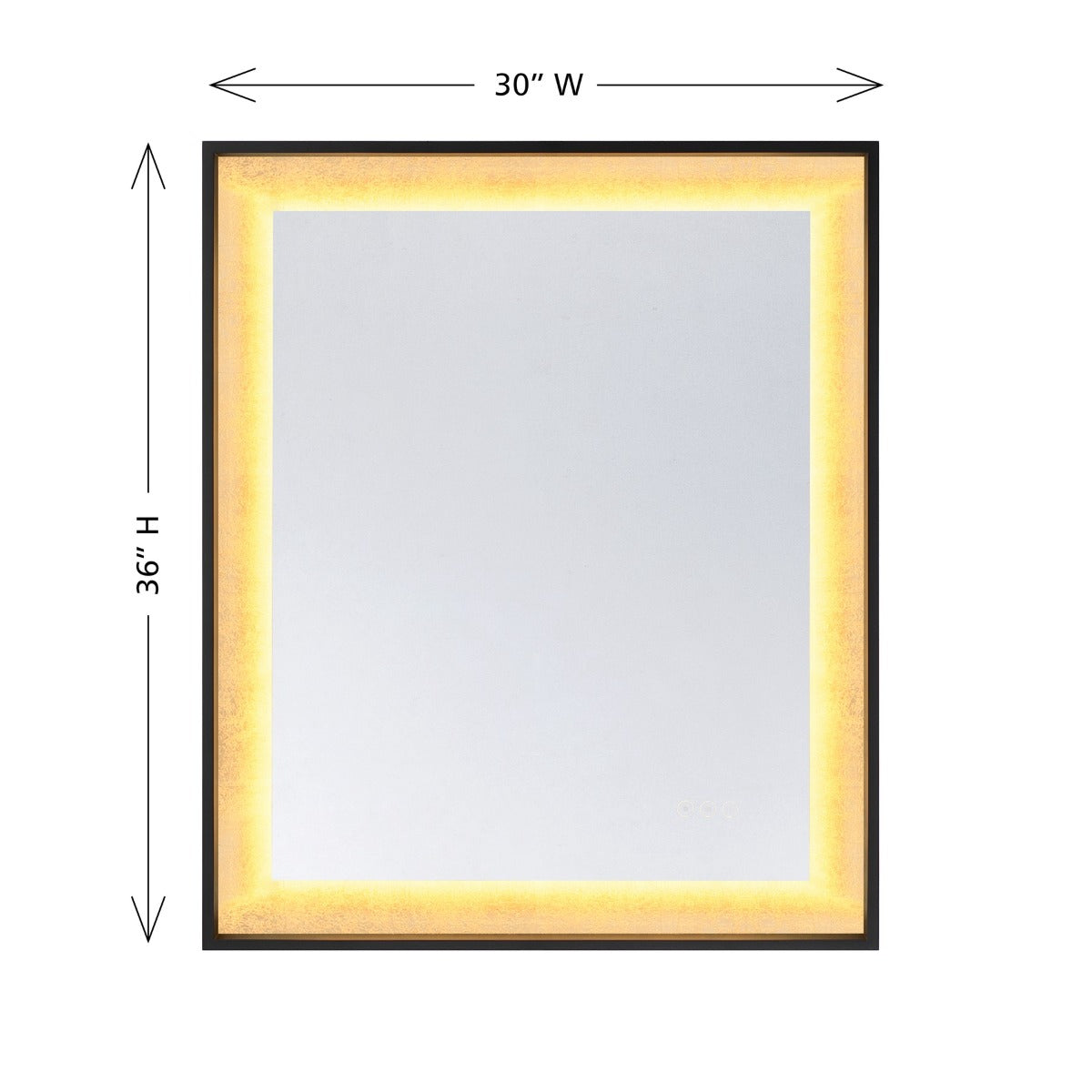 Savoy House 2-1242-30X36 Corvalis LED Mirror in Sand Black and Gold Leaf