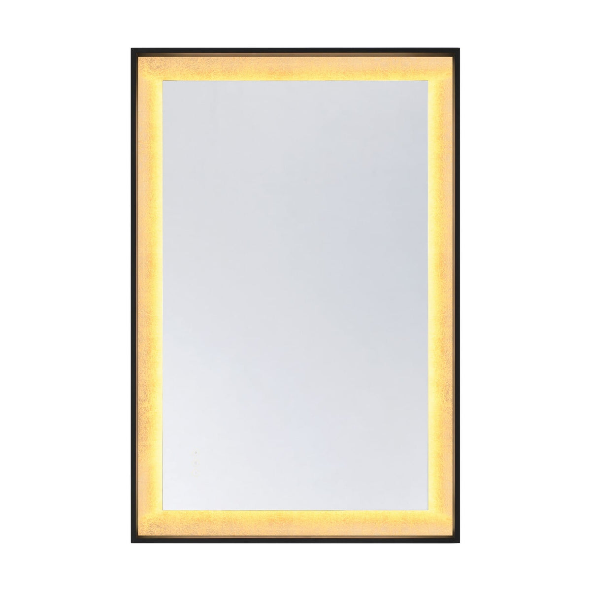 Savoy House 2-1243-48X32 Corvalis LED Mirror in Sand Black and Gold Leaf