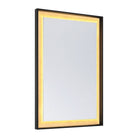 Savoy House 2-1243-48X32 Corvalis LED Mirror in Sand Black and Gold Leaf