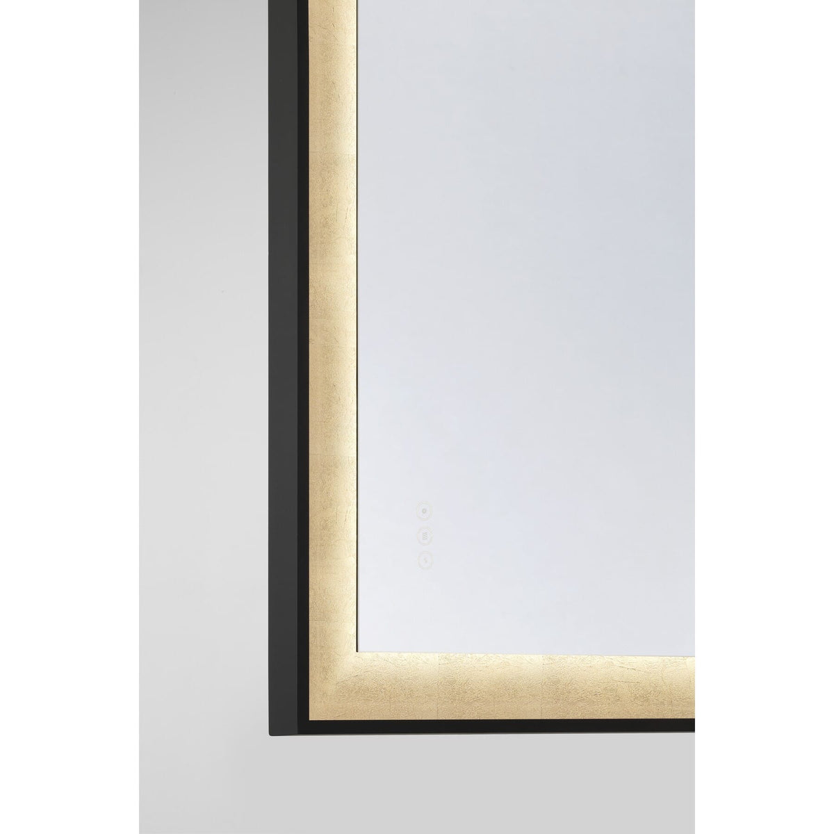 Savoy House 2-1243-48X32 Corvalis LED Mirror in Sand Black and Gold Leaf