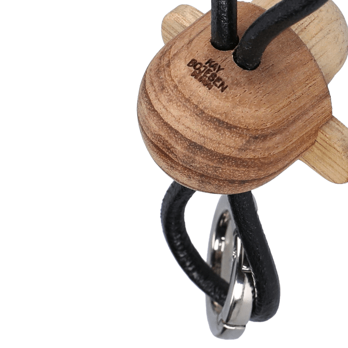 Porte-clés singe Kay Bojesen 39806 en teck/limba argenté