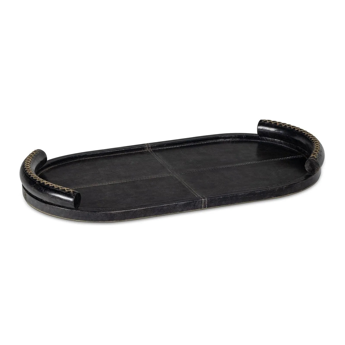 Forte Leather Oval Tray