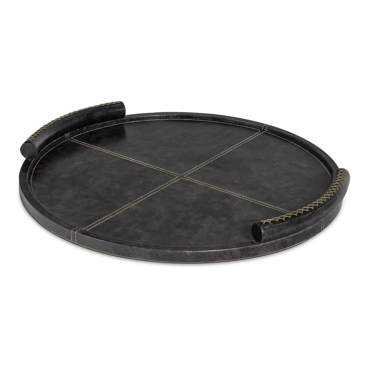 Forte Leather Round Tray