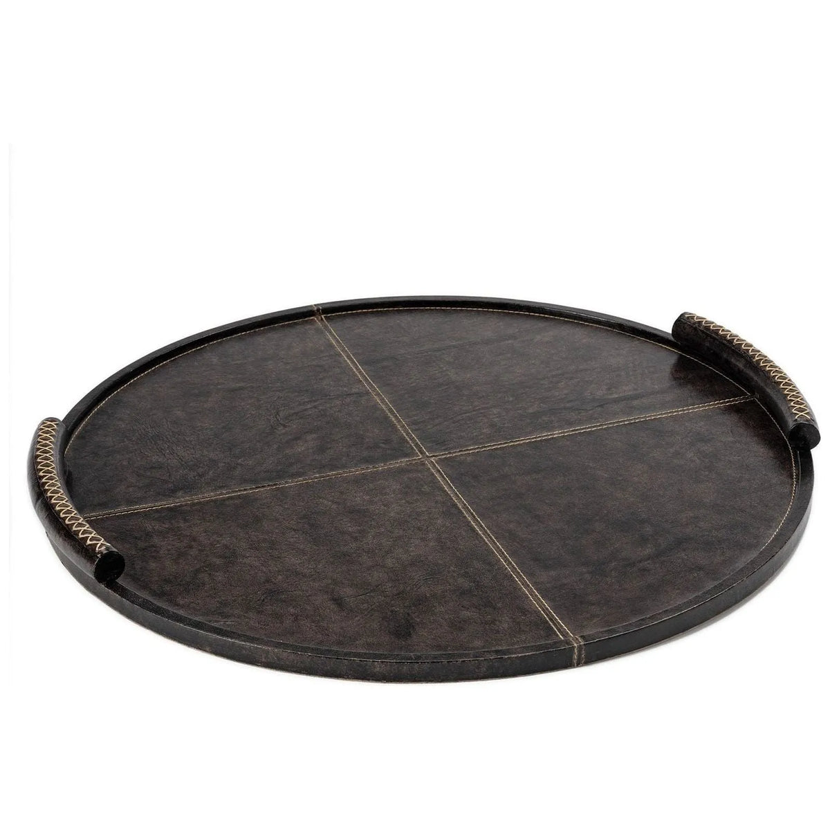 Forte Leather Round Tray