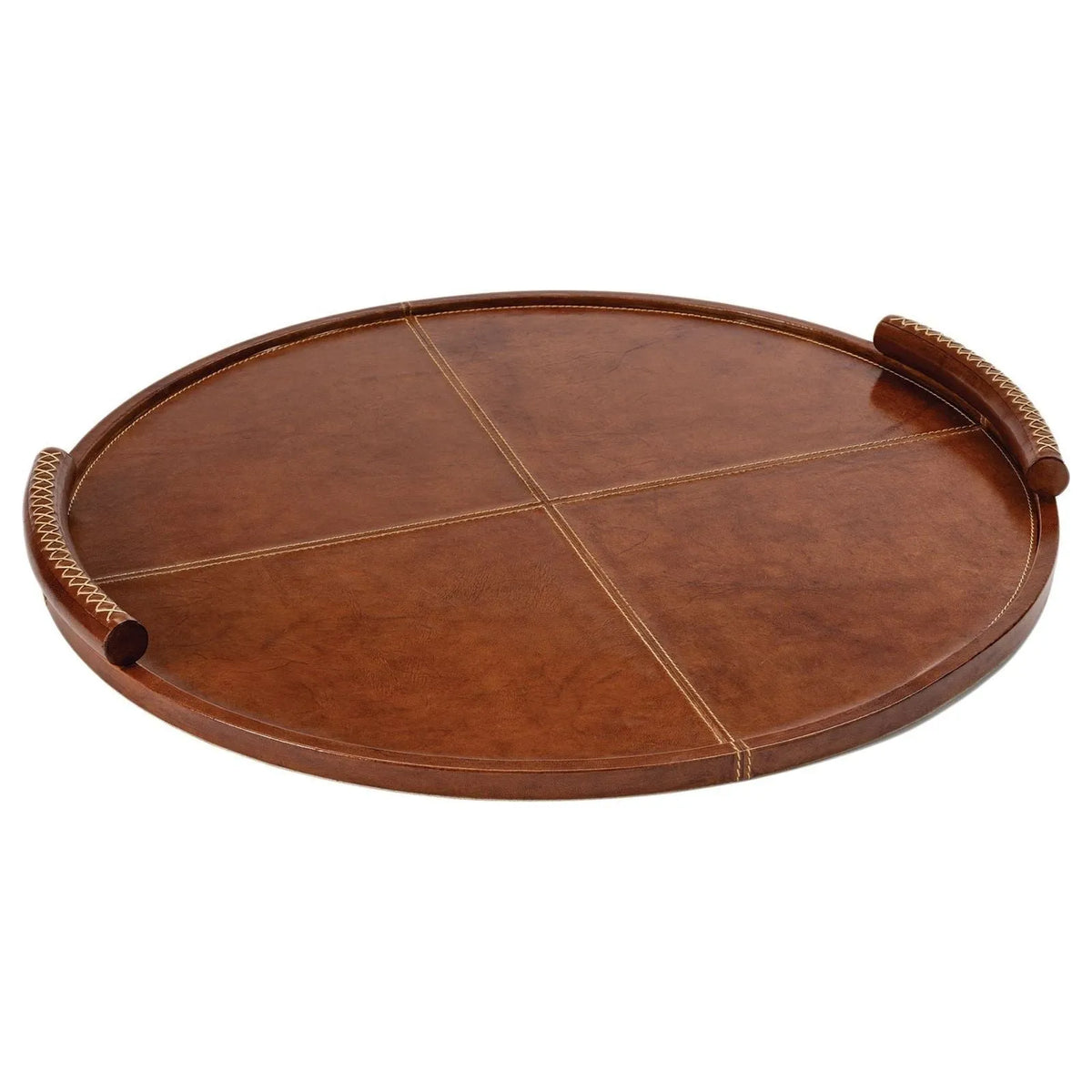 Forte Leather Round Tray