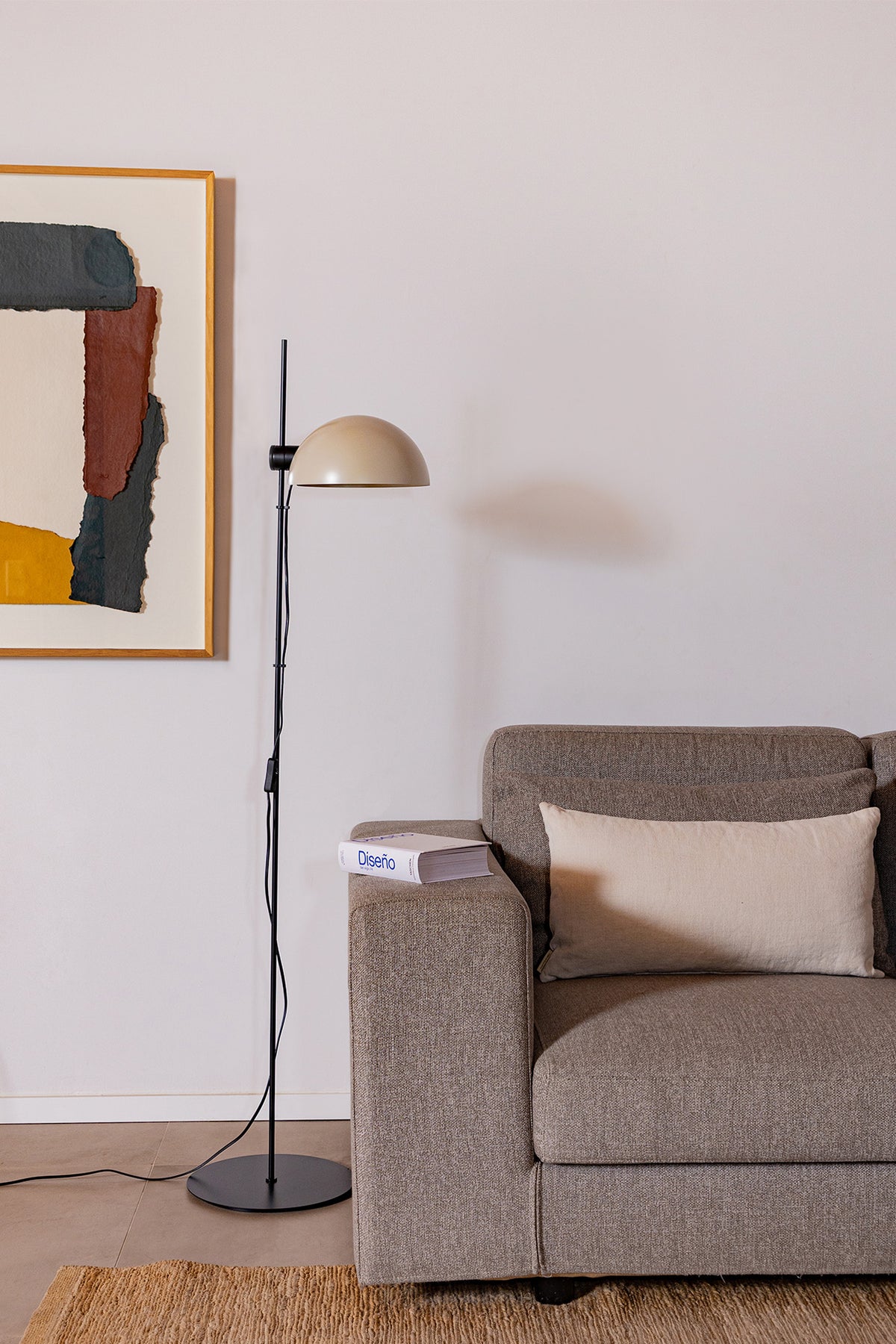 Faro Barcelona 20034-122-US Dominica Floor Lamp in Beige