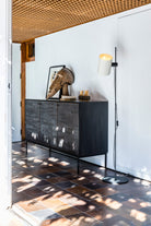 Faro Barcelona 20034-80-US Guadalupe Floor Lamp in Black/Beige