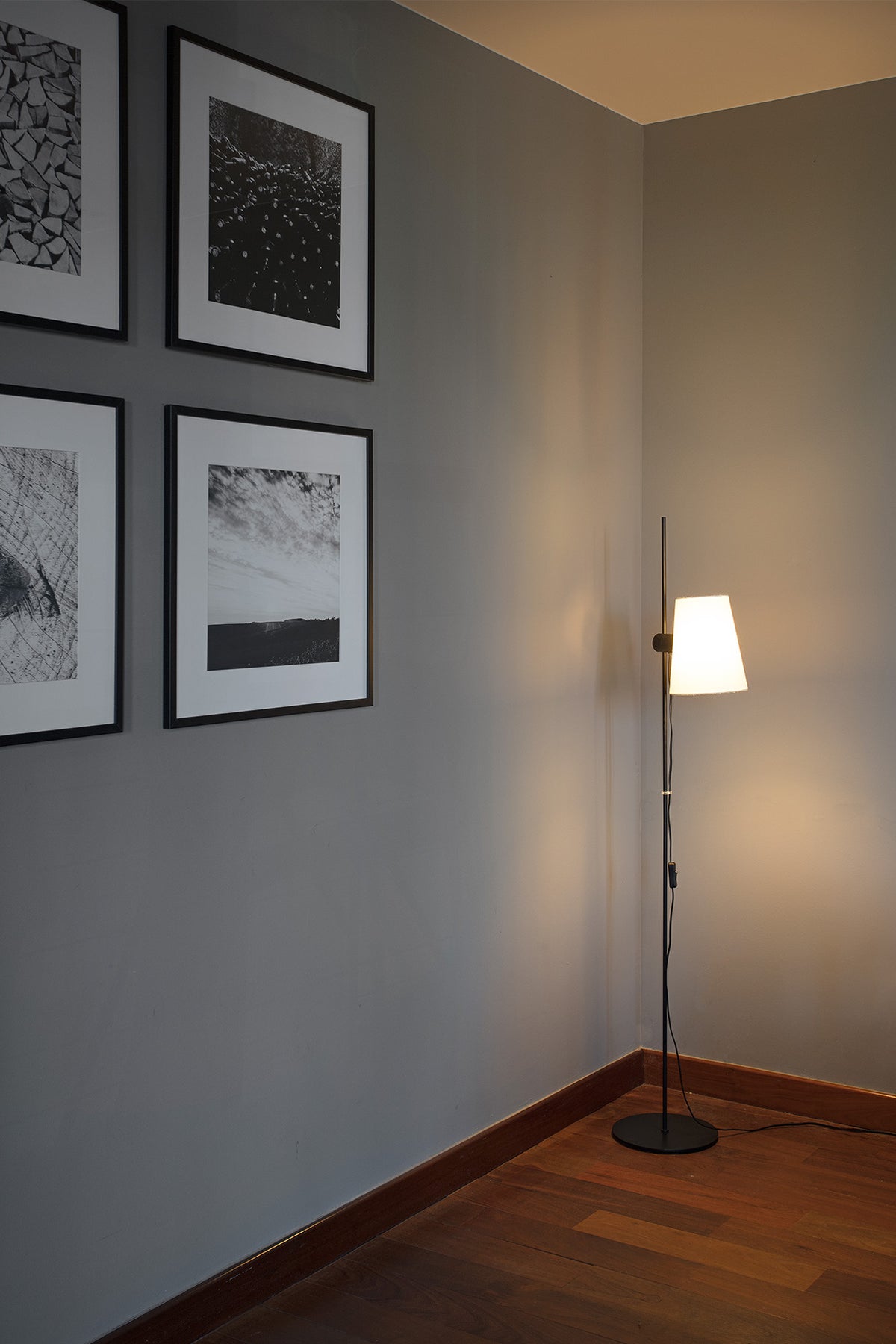 Faro Barcelona 20034-88-US Lupe Floor Lamp in Black/Beige