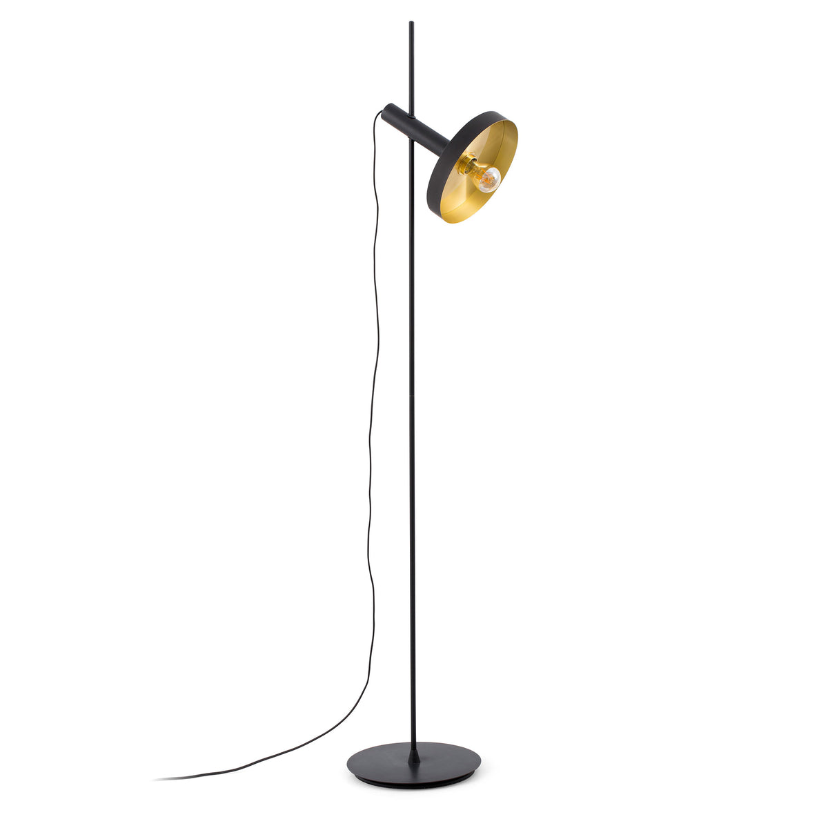 Faro Barcelona 20164-95-US Whizz Floor Lamp in Black/Gold