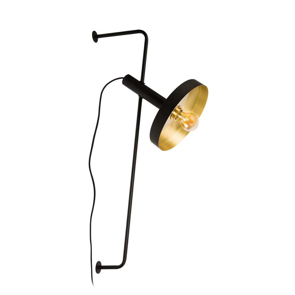 Faro Barcelona 20165-95-US Whizz Table Lamp in Black/Gold