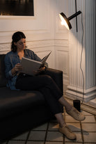 Faro Barcelona 20166-95-US Whizz Convertible Pendant / Floor Lamp in Black/Gold