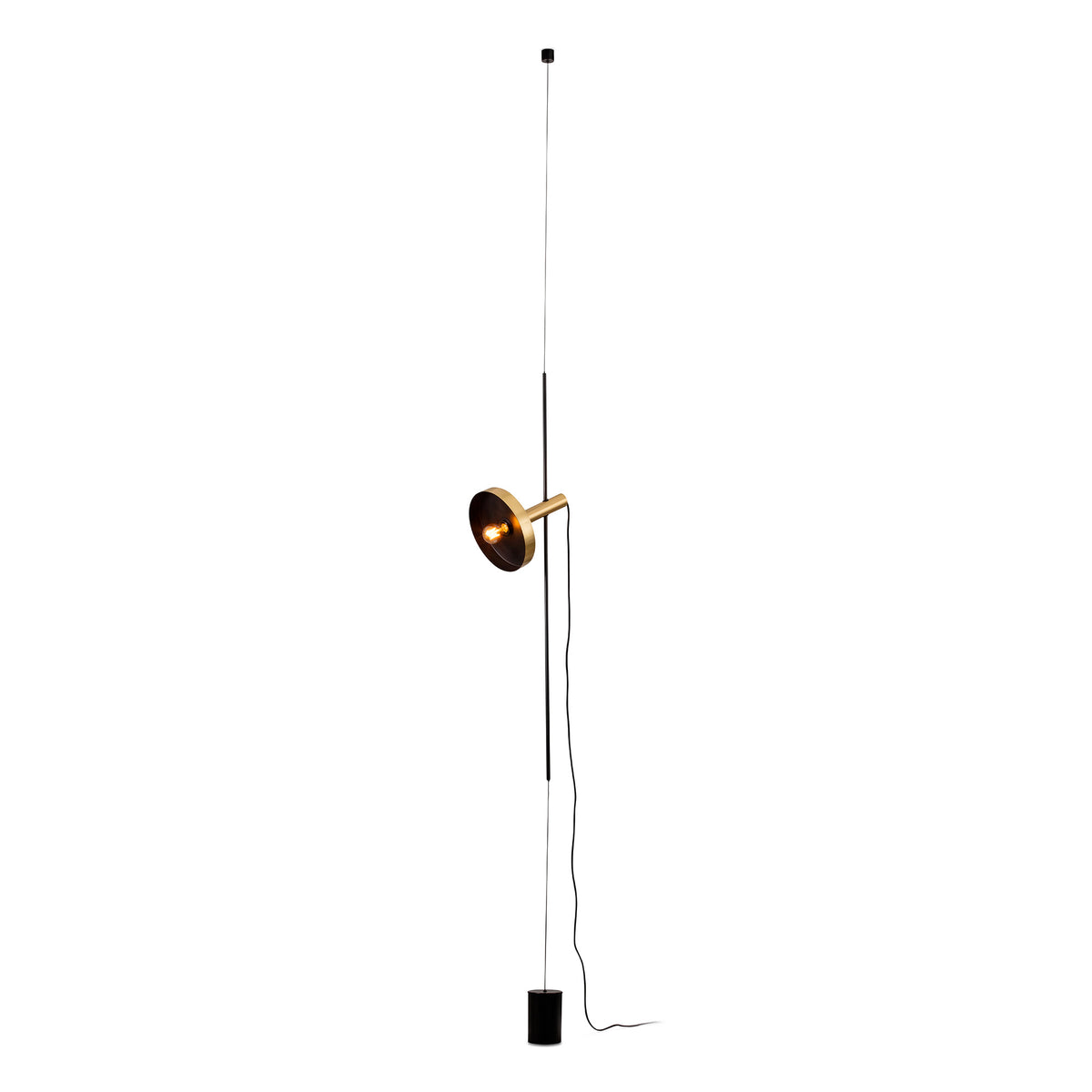 Faro Barcelona 20166-96-US Whizz Convertible Pendant / Floor Lamp in Gold/Black