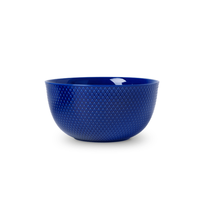 Lyngby Porcelæn 201915 Bol de service Rhombe Color en bleu foncé