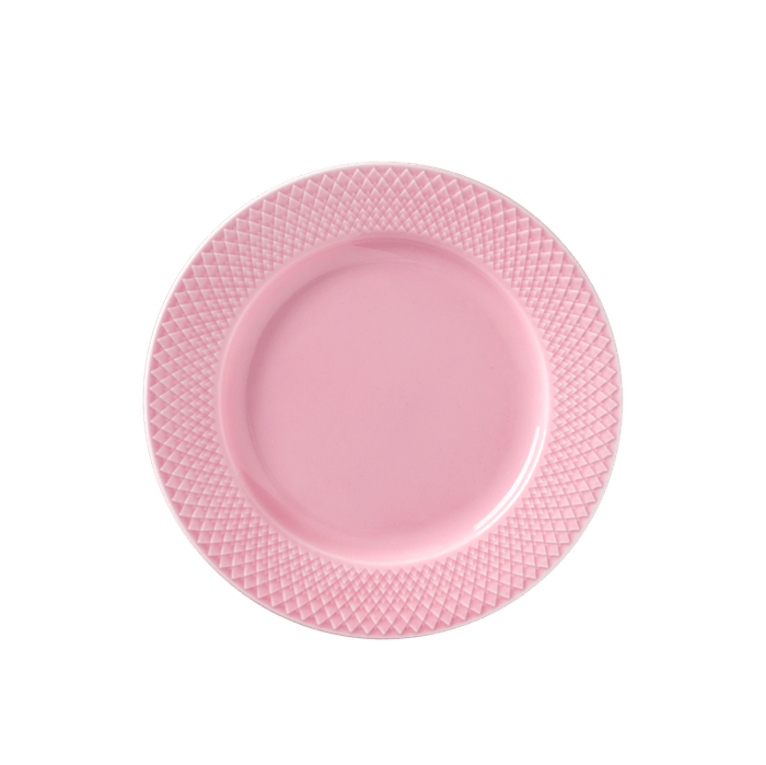 Lyngby Porcelæn 201930 Rhombe Color Plate in Rose