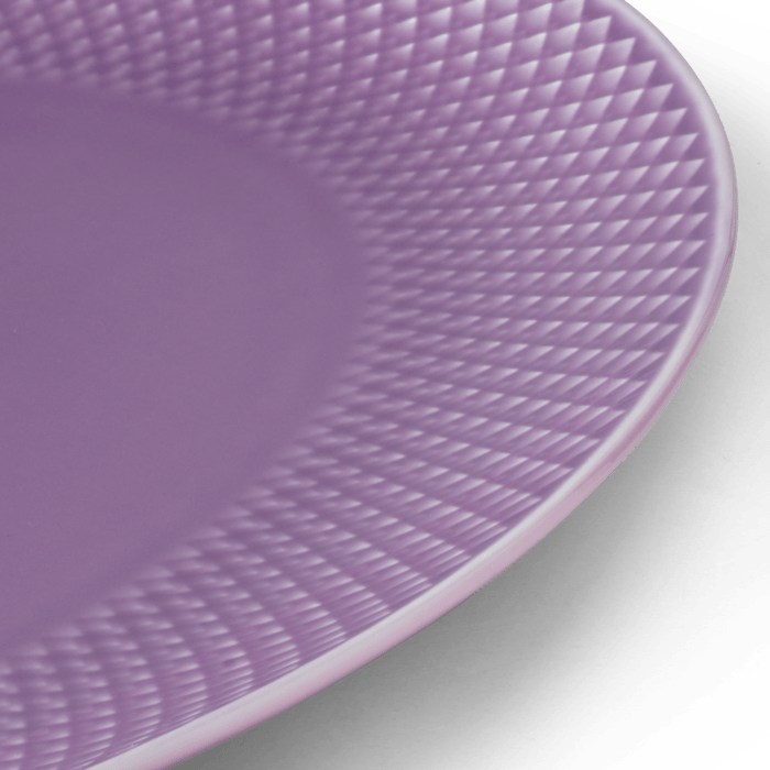 Lyngby Porcelæn 201950 Plat de service ovale couleur Rhombe en violet