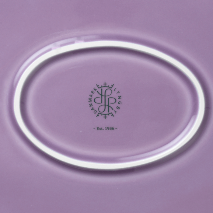 Lyngby Porcelæn 201950 Plat de service ovale couleur Rhombe en violet