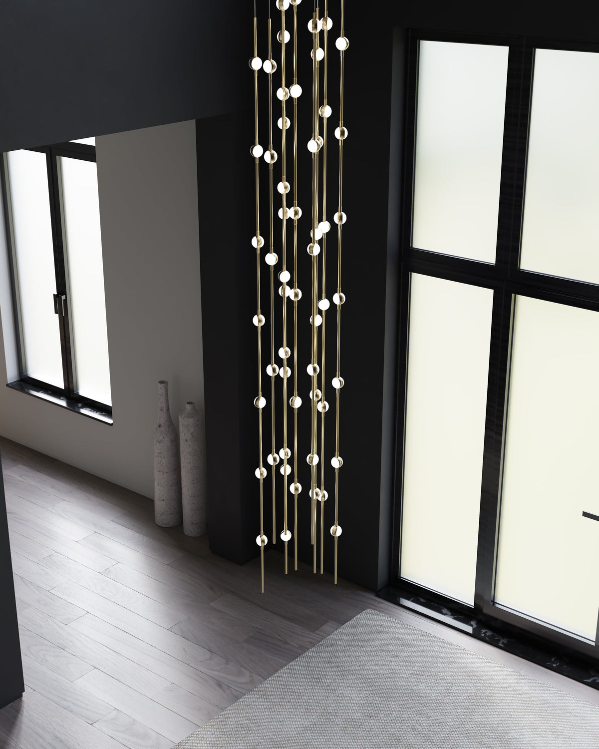 Sonneman 2161.38CS-27 Constellation 6" LED courte Suspension en laiton satiné