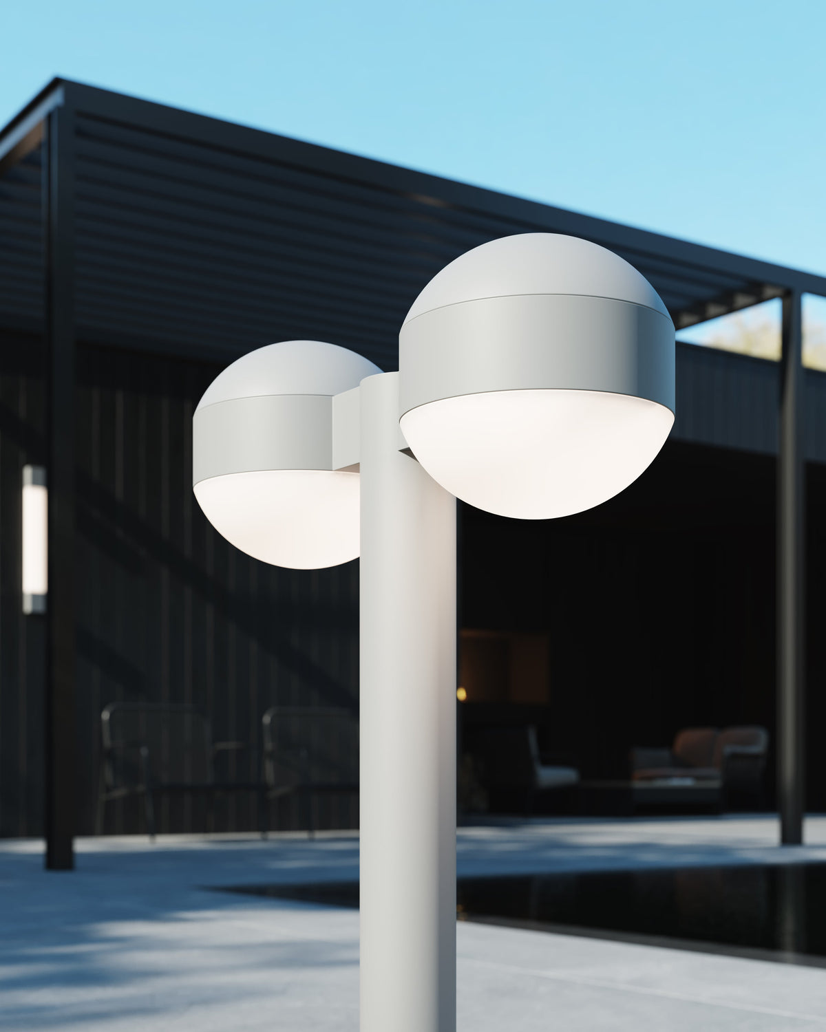 Sonneman REALS LED Double Bollard with Dome Cap